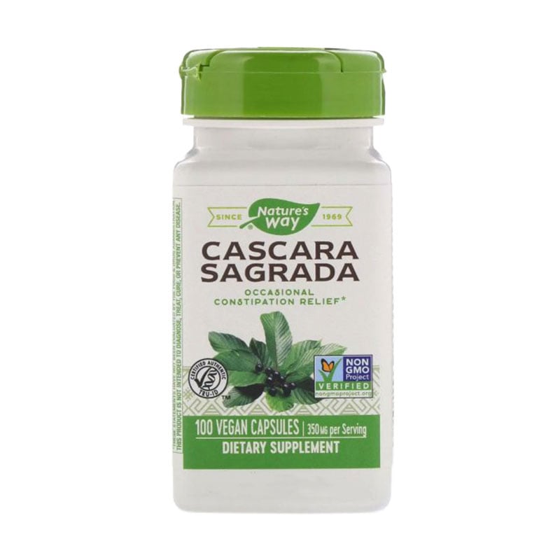 Каскара саграда Nature's Way Cascara Sagrada 350 мг, 100 веганських капсул